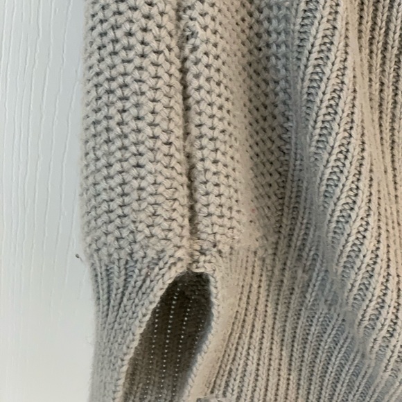 Ribbed knot Sweater dress grey colour with zipper - Picture 4 of 6